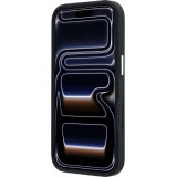 Coque iPhone 18 Pro Max / 17 Pro Max - Karl Lagerfeld PU Saffiano MagSafe avec anneau de support 360&deg; - Noir