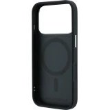 Coque iPhone 18 Pro Max / 17 Pro Max - Karl Lagerfeld PU Saffiano MagSafe avec anneau de support 360&deg; - Noir