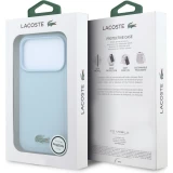 Coque iPhone 18 Pro Max / 17 Pro Max - Lacoste Petit Pique MagSafe avec logo m&eacute;tal protection &eacute;l&eacute;gante et durable - Bleu