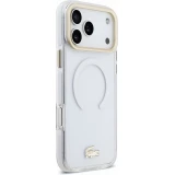 Coque iPhone 18 Pro Max / 17 Pro Max - Lacoste transparente anti-chocs avec logo or givr&eacute; compatible avec MagSafe - Transparent
