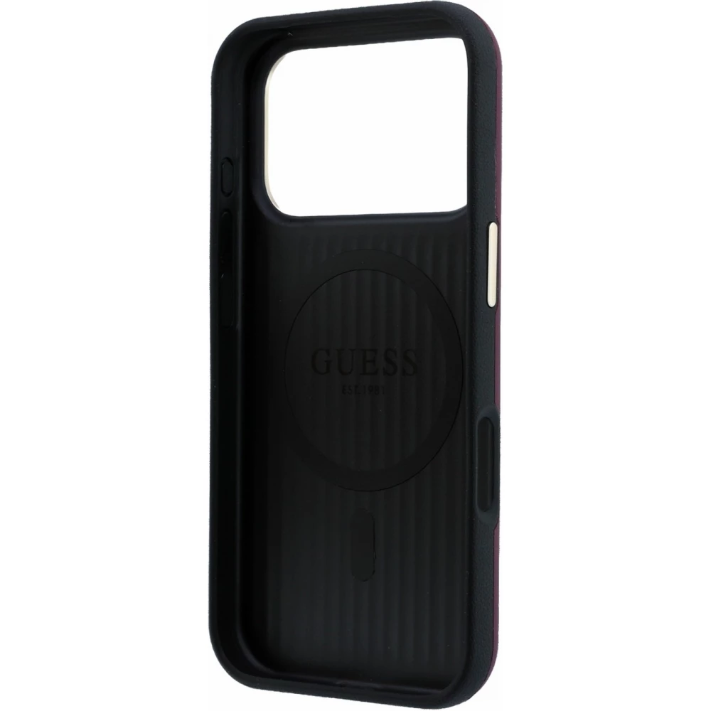 Coque iPhone 18 Pro Max / 17 Pro Max - Perfor&eacute;e 4G avec logo dor&eacute; et MagSafe - Burgundy