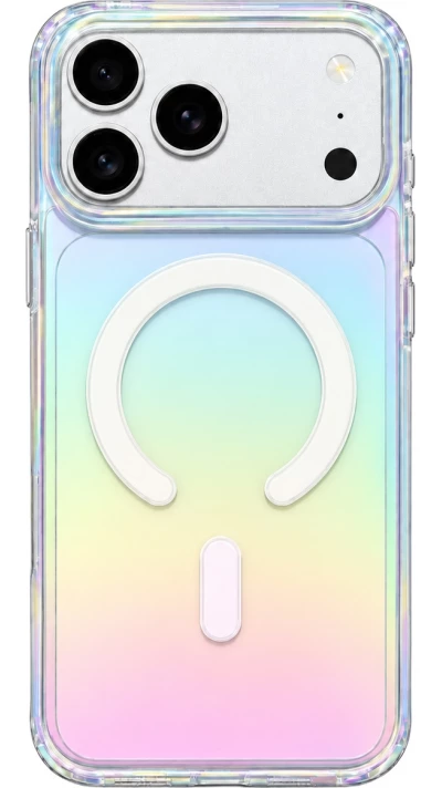 iPhone 18 Pro Max / 17 Pro Max Case Hülle - Transparent schillernd mit regenbogen-farbverlauf und farbeffekt MagSafe-kompatibel - Multicolore