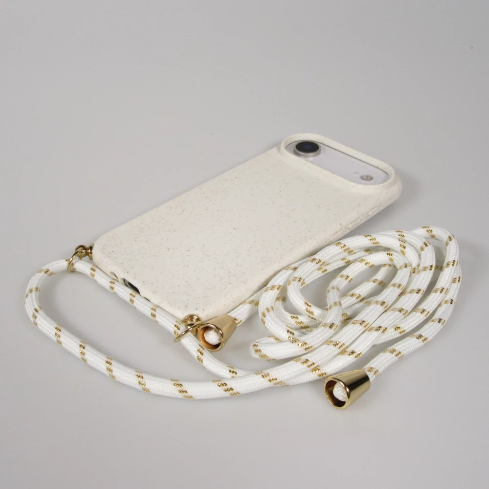 Coque iPhone Air - Bio Eco-Friendly nature avec cordon collier - Blanc