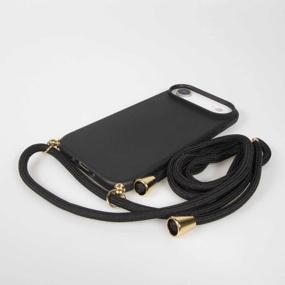 Coque iPhone Air - Bio Eco-Friendly nature avec cordon collier - Noir