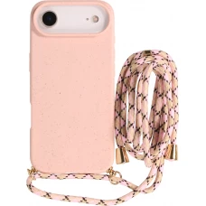 Coque iPhone Air - Bio Eco-Friendly nature avec cordon collier - Rose