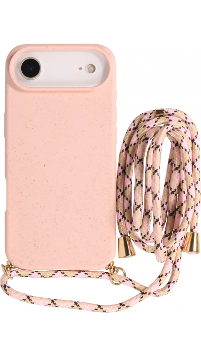 iPhone Air Case Hülle - Bio Eco-Friendly Vegan mit Handykette Necklace - Rosa