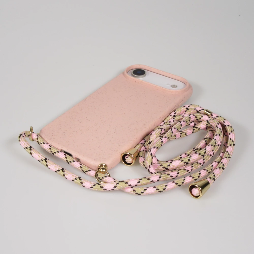 Coque iPhone Air - Bio Eco-Friendly nature avec cordon collier - Rose