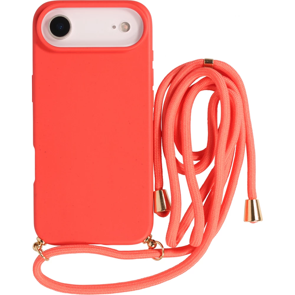 Coque iPhone Air - Bio Eco-Friendly nature avec cordon collier - Rouge