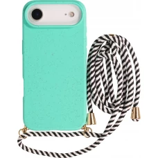 Coque iPhone Air - Bio Eco-Friendly nature avec cordon collier - Turquoise