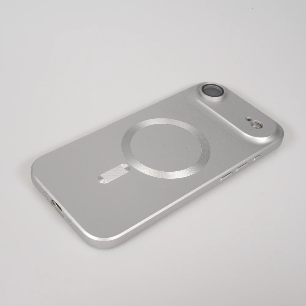 Coque iPhone Air - Gel souple avec vitre de protection caméra MagSafe - Argent