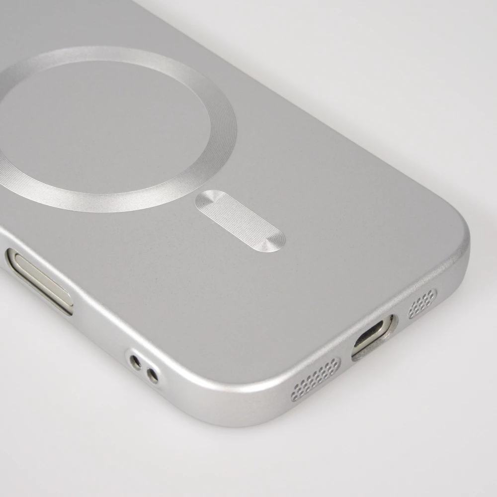 Coque iPhone Air - Gel souple avec vitre de protection caméra MagSafe - Argent