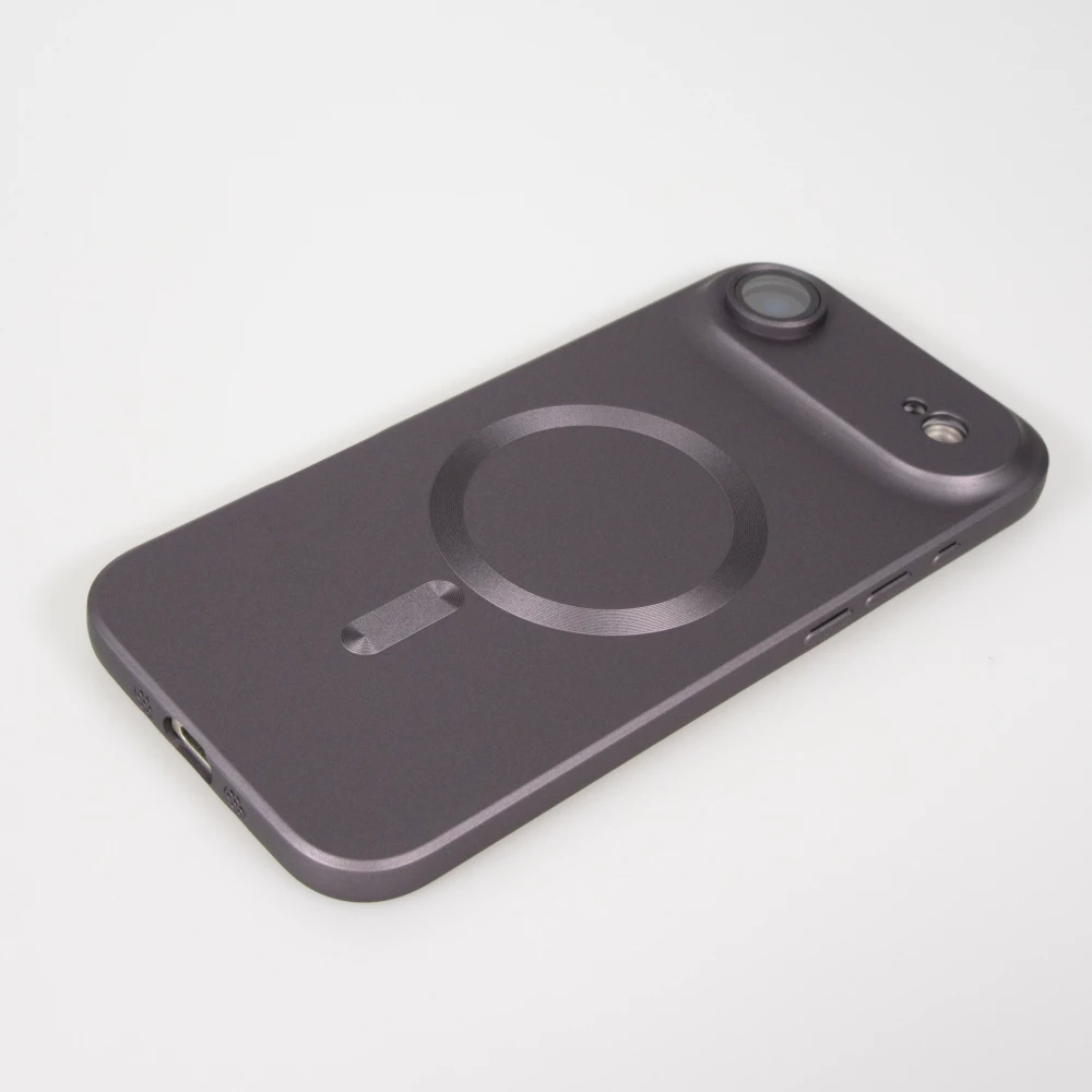 Coque iPhone Air - Gel souple avec vitre de protection caméra MagSafe - Gris foncé