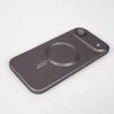 Coque iPhone Air - Gel souple avec vitre de protection caméra MagSafe - Gris foncé