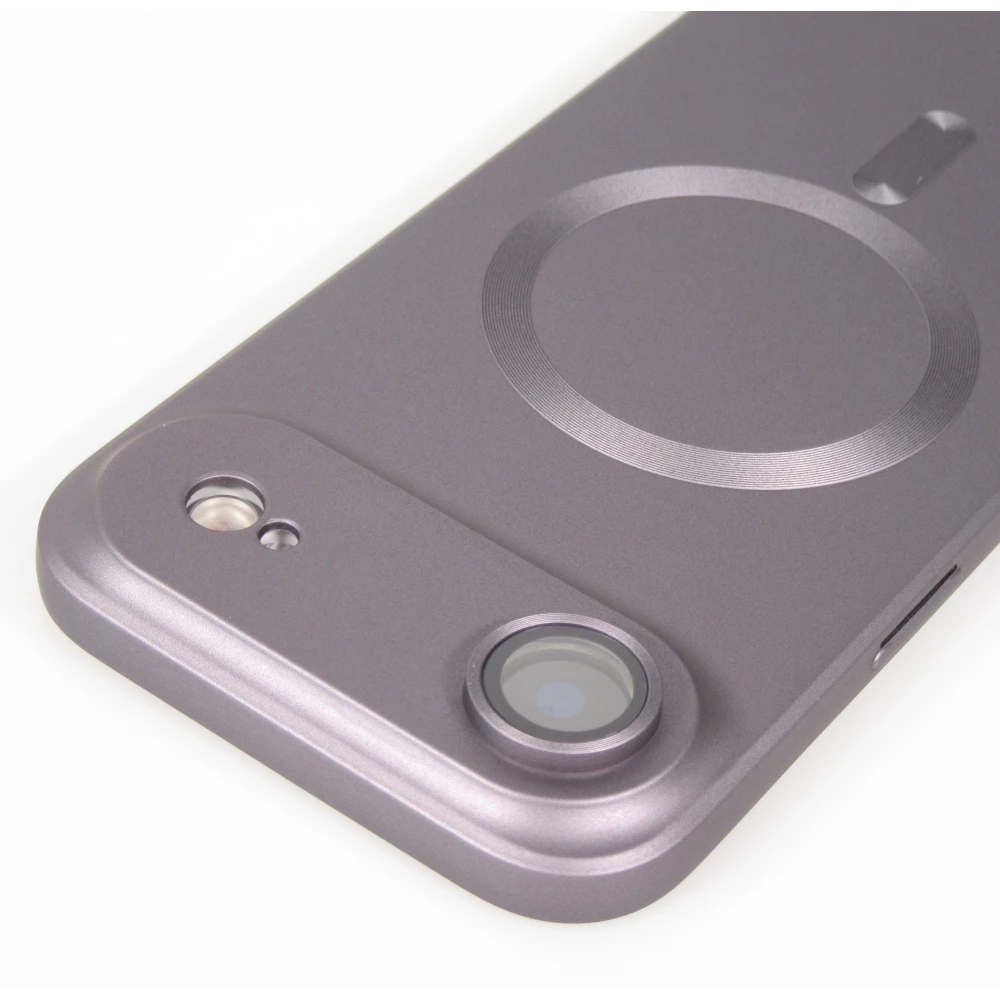 Coque iPhone Air - Gel souple avec vitre de protection caméra MagSafe - Gris foncé