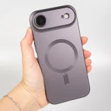 Coque iPhone Air - Gel souple avec vitre de protection caméra MagSafe - Gris foncé