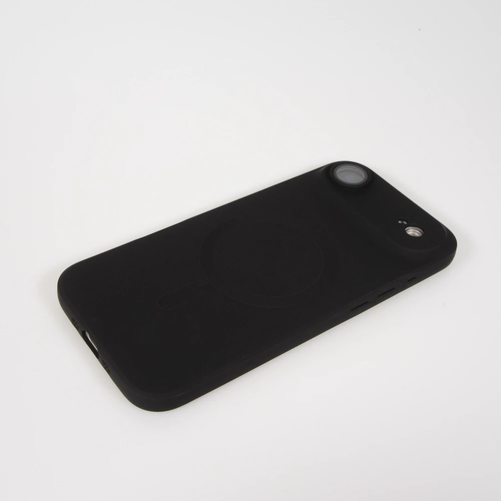 Coque iPhone Air - Gel souple avec vitre de protection caméra MagSafe - Noir