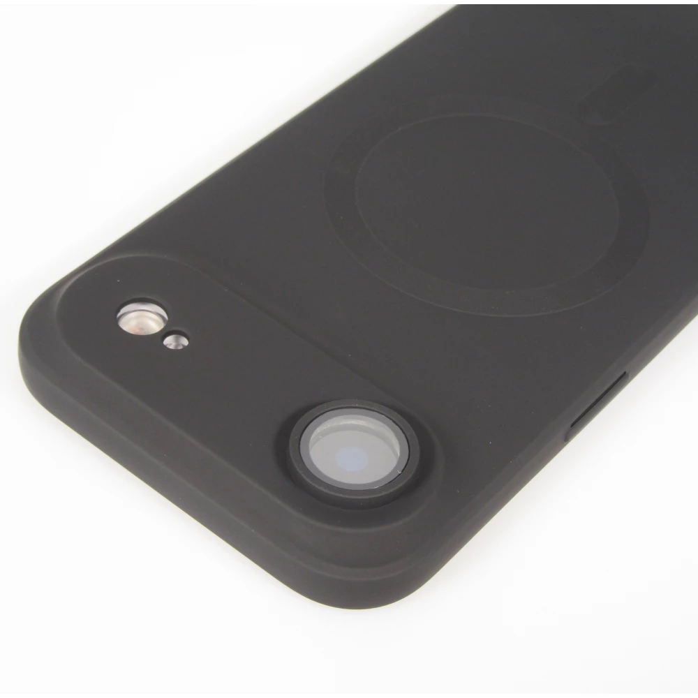 Coque iPhone Air - Gel souple avec vitre de protection caméra MagSafe - Noir