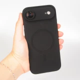 Coque iPhone Air - Gel souple avec vitre de protection caméra MagSafe - Noir