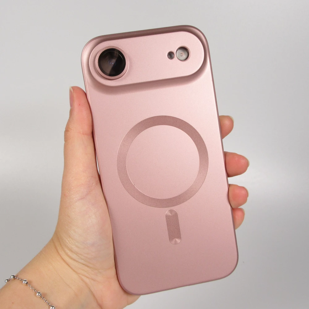 Coque iPhone Air - Gel souple avec vitre de protection caméra MagSafe - Rose