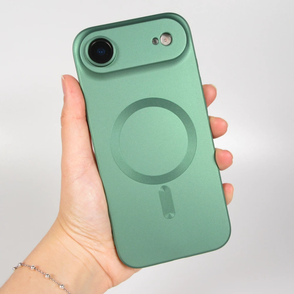 Coque iPhone Air - Gel souple avec vitre de protection caméra MagSafe - Vert