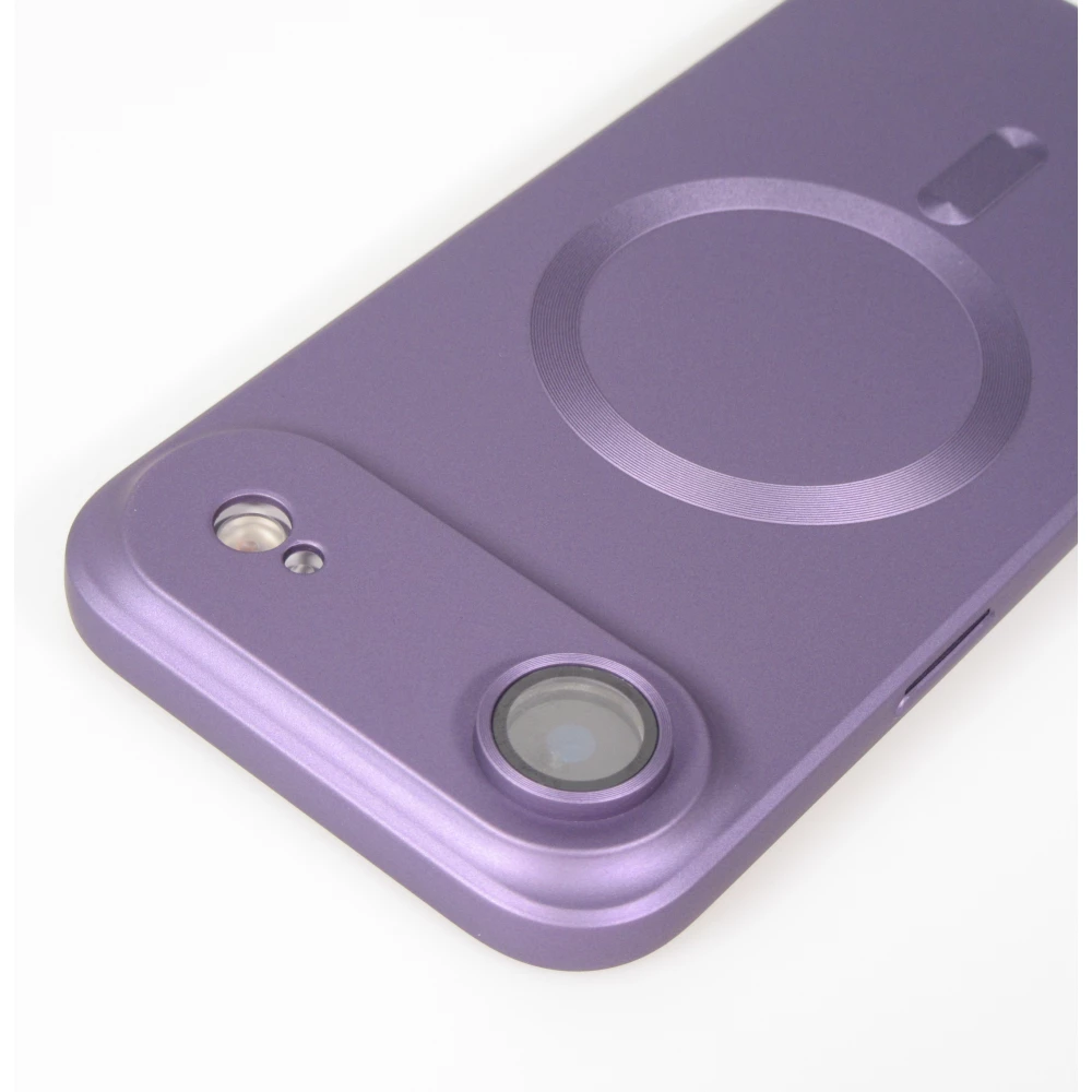 Coque iPhone Air - Gel souple avec vitre de protection caméra MagSafe - Violet