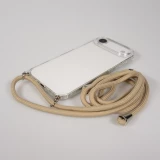 Coque iPhone Air - Gel transparent avec lacet beige