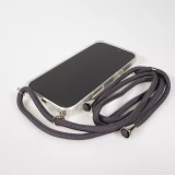 Coque iPhone Air - Gel transparent avec lacet - Gris
