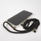 Coque iPhone Air - Gel transparent avec lacet - Noir