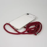 Coque iPhone Air - Gel transparent avec lacet - Rouge