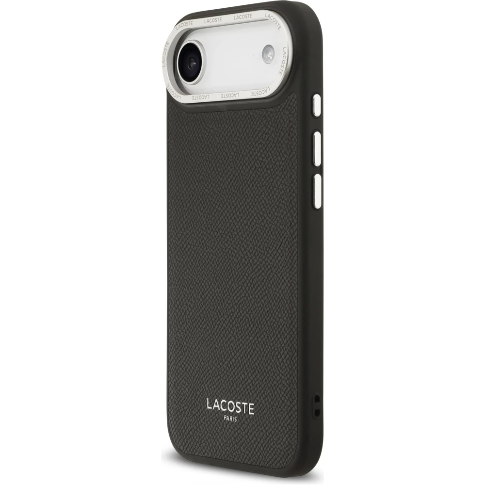 iPhone Air Case H&uuml;lle - Lacoste PU Leder Champs Elysees MagSafe elegante und langlebige Schutzh&uuml;lle - Schwarz