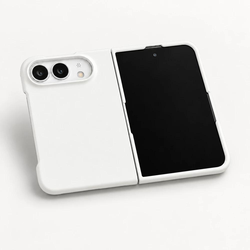 Coque iPhone Duo - Plastique finition Soft Touch - Blanc
