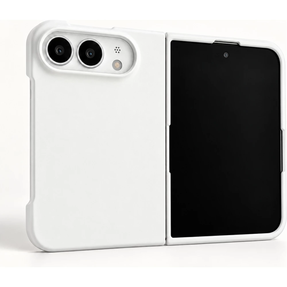 Coque iPhone Duo - Plastique finition Soft Touch - Blanc