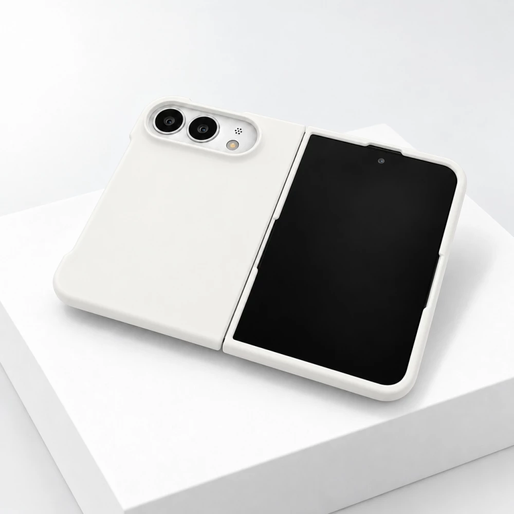 Coque iPhone Duo - Plastique finition Soft Touch - Blanc