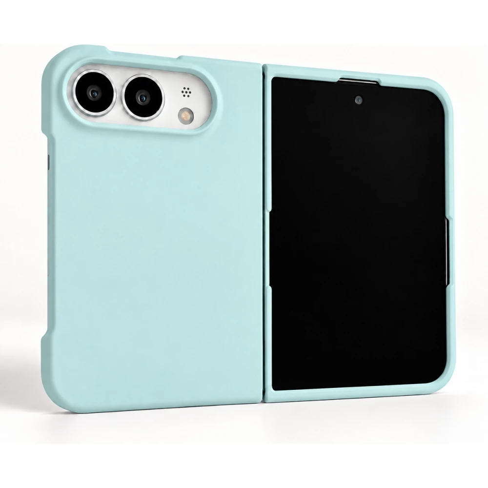 Coque iPhone Duo - Plastique finition Soft Touch - Bleu clair