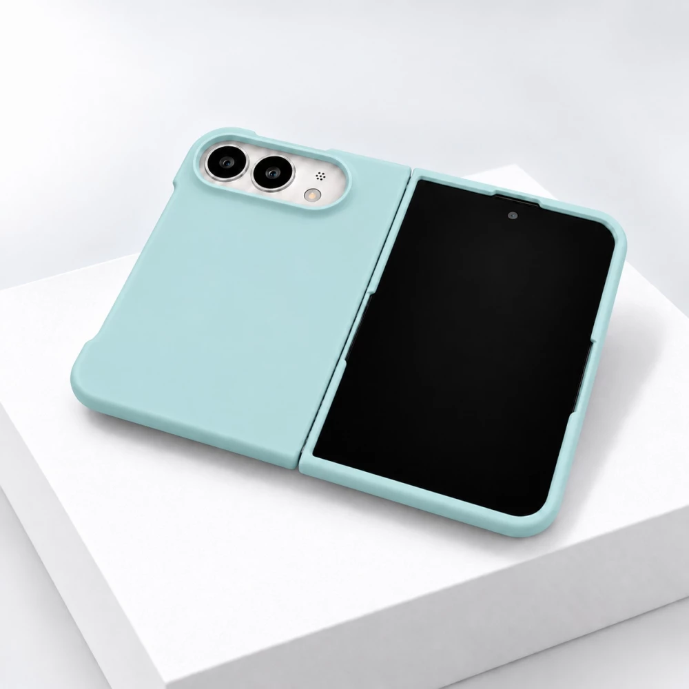 Coque iPhone Duo - Plastique finition Soft Touch - Bleu clair
