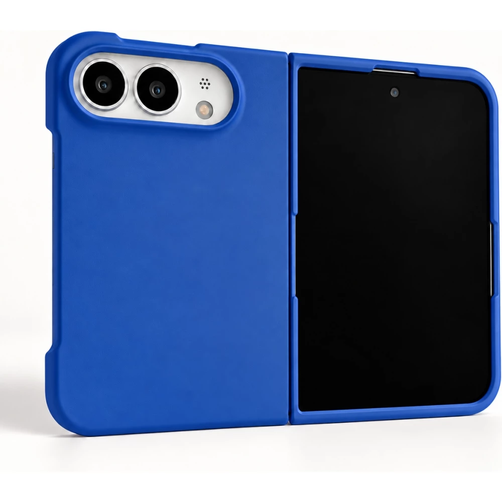 Coque iPhone Duo - Plastique finition Soft Touch - Bleu foncé