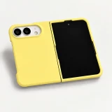 Coque iPhone Duo - Plastique finition Soft Touch - Jaune
