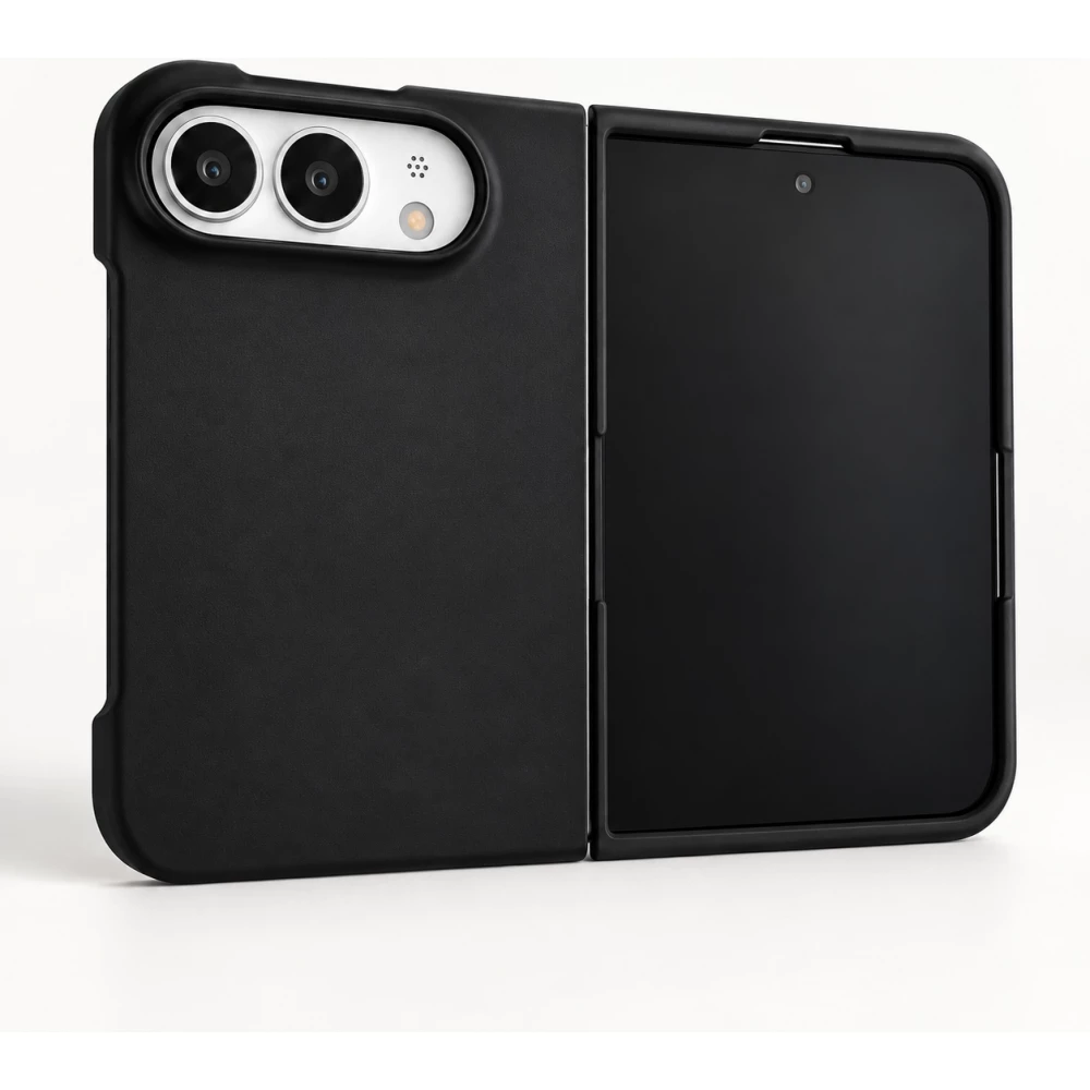 Coque iPhone Duo - Plastique finition Soft Touch - Noir