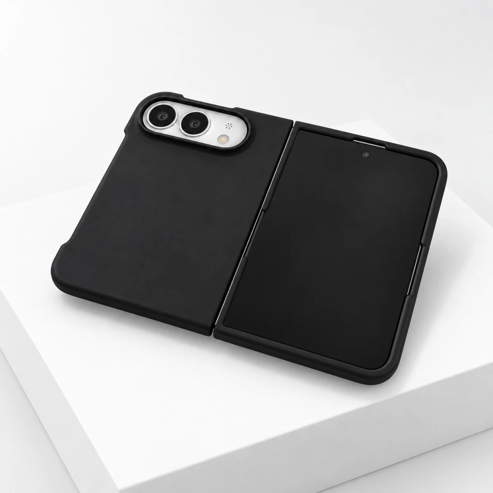 Coque iPhone Duo - Plastique finition Soft Touch - Noir