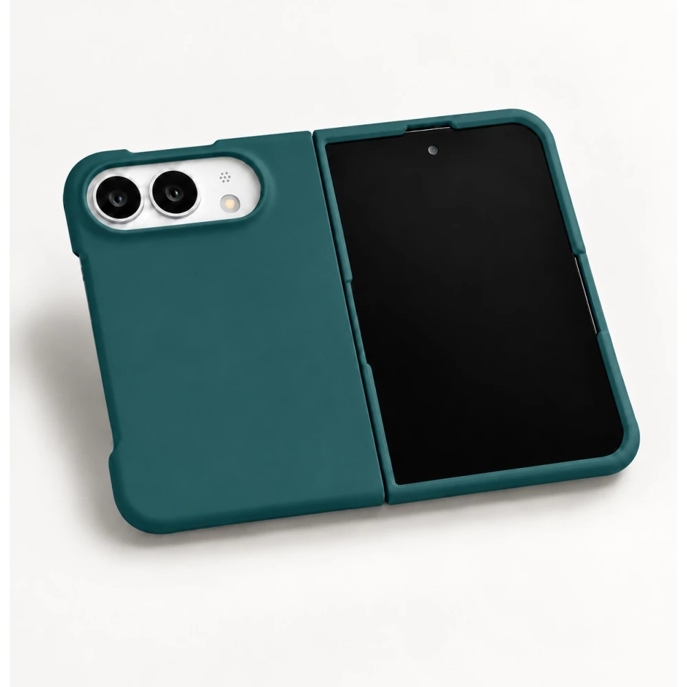 Coque iPhone Duo - Plastique finition Soft Touch - Vert foncé