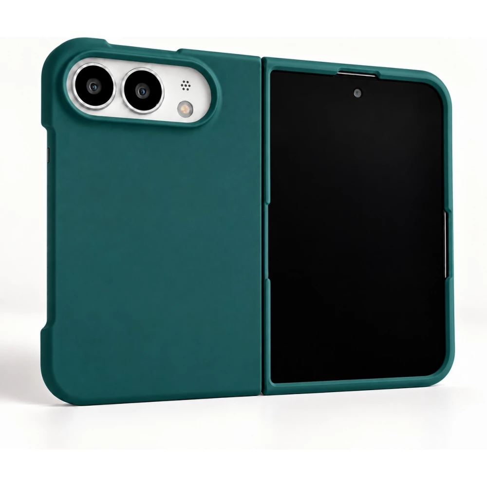 Coque iPhone Duo - Plastique finition Soft Touch - Vert foncé