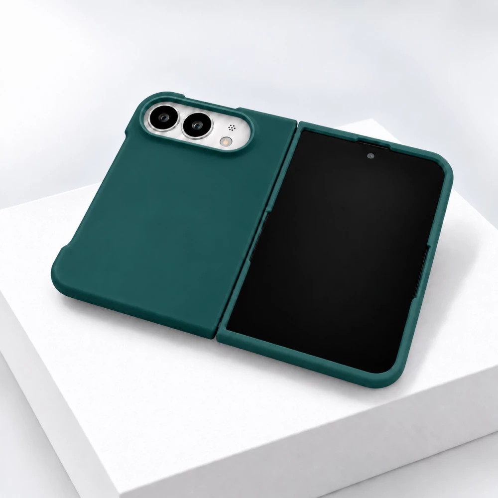 Coque iPhone Duo - Plastique finition Soft Touch - Vert foncé