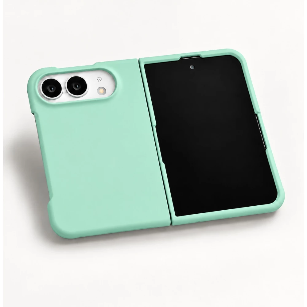 Coque iPhone Duo - Plastique finition Soft Touch - Vert menthe