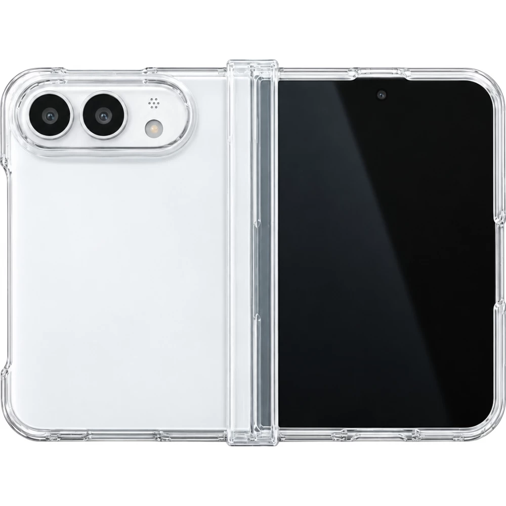 Coque iPhone Duo - Plastique lisse Clear avec protection charnière - Transparent
