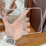 Coque iPhone Duo - Plastique lisse Clear avec protection charnière - Transparent