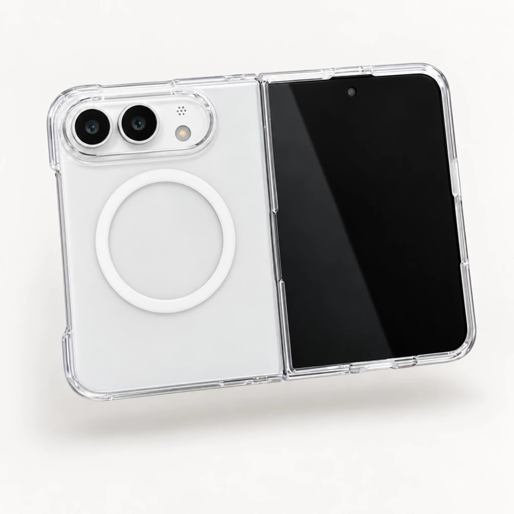 Coque iPhone Duo - Crystal Mag transparent avec MagSafe et protection intégrale antichoc - Transparent