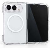 Coque iPhone Duo - Crystal Mag transparent avec MagSafe et protection intégrale antichoc - Transparent