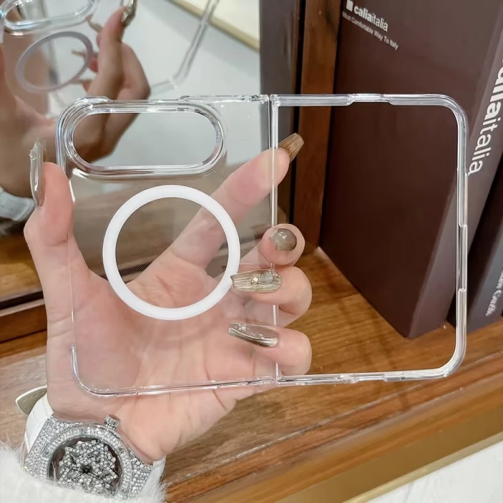 Coque iPhone Duo - Crystal Mag transparent avec MagSafe et protection intégrale antichoc - Transparent