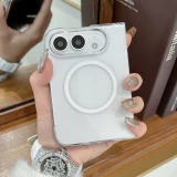 Coque iPhone Duo - Crystal Mag transparent avec MagSafe et protection intégrale antichoc - Transparent