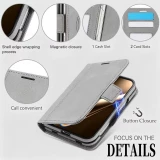 Coque iPhone Duo - Executive Wallet finition PU textur&eacute;e avec rabat int&eacute;gral et fermeture magn&eacute;tique - Vert